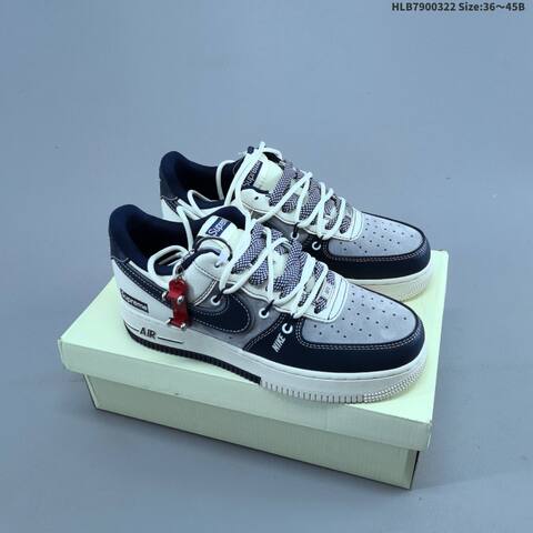 Nike Air Force 1 07 Low Supreme White Navy Grey Beige Black EU 36-45 Sneaker - Unisex (BS-61195)