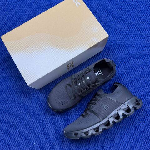 On Cloudswift 4 Triple Black Dark Grey Running Shoe Running Sneakers (BS-86745)