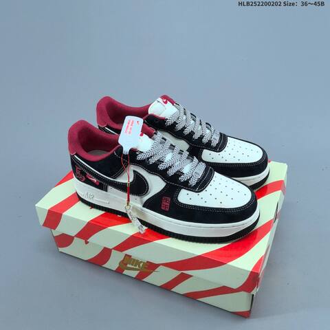 Nike Air Force 1 07 LV8 Black White Red Beige Grey EU 36-45 Sneaker - Unisex (BS-61571)