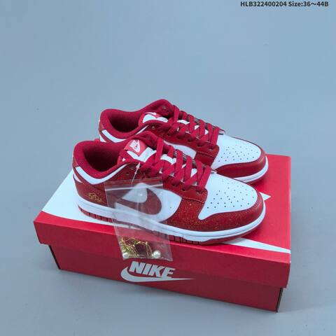 Nike Dunk Low White Red Gold EU 36-44 Skate Shoe - Unisex (BS-61542)