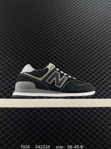 New Balance 574 Black Grey White EU 36-45 Sneaker - Unisex (BS-82682)