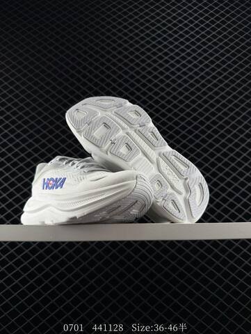 HOKA ONE ONE Bondi 9 White Light Grey Blue Red EU 36-46 Running Shoe Running Sneakers - Unisex (BS-86579)