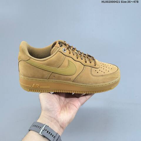 Nike Air Force 1 Low Wheat Flax Wheat Tan Gum Brown EU 36-47 Sneaker - Unisex (BS-60613)