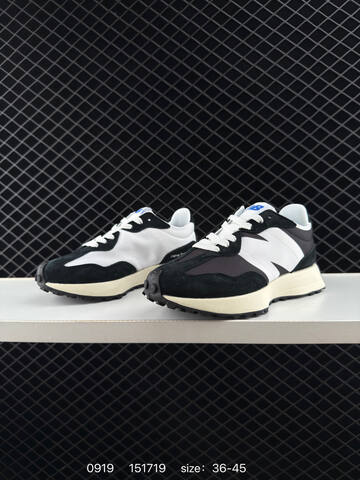 New Balance 327 Black White Cream EU 36-45 Sneaker - Unisex (BS-82798)