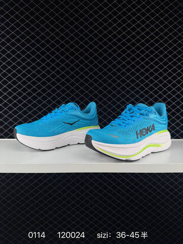 HOKA ONE ONE Bondi 9 Bright Blue White Neon Yellow Black EU 36-45 Running Shoe Running Sneakers - Unisex (BS-86321)