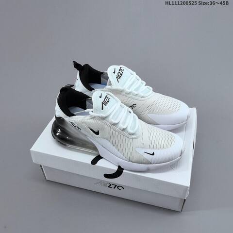 Nike Air Max 270 AH8050-101 White Black Clear EU 36-45 Running Shoe - Unisex (BS-60146)
