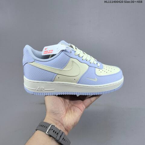 Nike Air Force 1 07 Light Blue Cream White EU 36-45 Sneaker - Unisex (BS-60639)