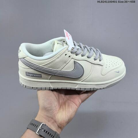 Nike Dunk SB Low Supreme Off White Grey Black Red EU 36-45 Skate Shoe - Unisex (BS-60992)