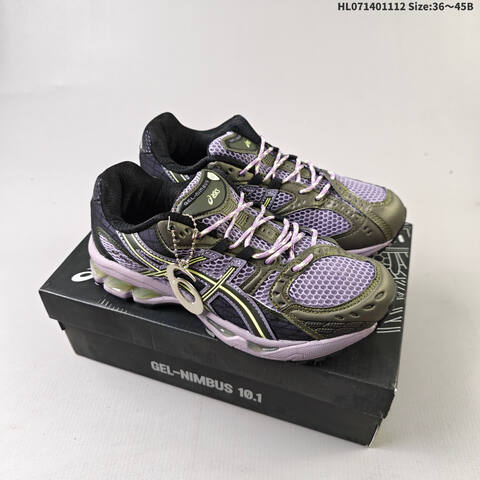 ASICS Gel-Nimbus 10 1 Purple Silver Mint Black EU 36-45 Running Shoe Running Sneakers - Unisex (BS-69313)
