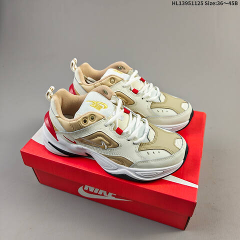 Nike M2K Tekno White Beige Gold Red EU 36-45 Sneaker - Unisex (BS-63090)