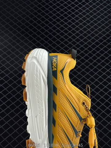HOKA ONE ONE Mafate Speed Three 2 Yellow Dark Green White Gum Brown EU 36-45 Trail Shoe Trail Running Sneakers - Unisex (BS-86585)