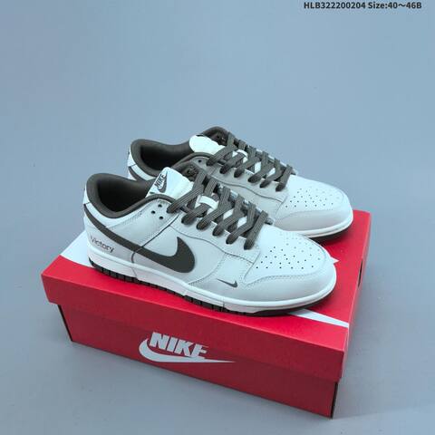 Nike SB Dunk Low Pro Light Grey Dark Grey White EU 40-46 Skate Shoe - Men's (BS-61541)