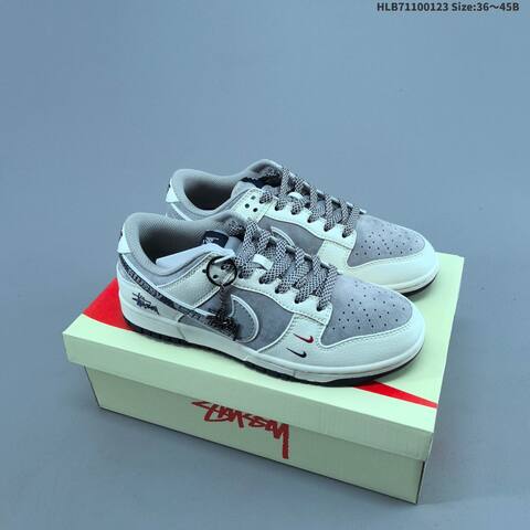 Nike Dunk SB Low Stussy Off White Grey Navy EU 36-45 Skate Shoe - Unisex (BS-61817)