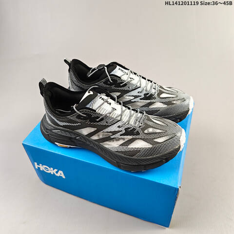 HOKA Mafate Speed 4 Black White Grey EU 36-45 Trail Shoe Trail Running Sneakers - Unisex (BS-69471)