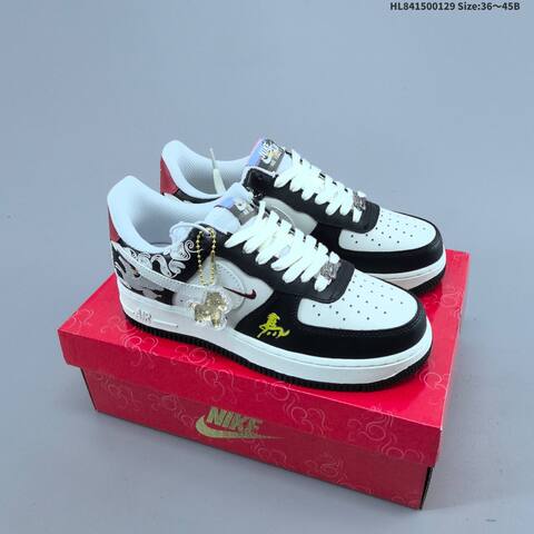 Nike Air Force 1 07 FZ1151-100 White Black Red Yellow EU 36-45 Sneaker - Unisex (BS-61678)