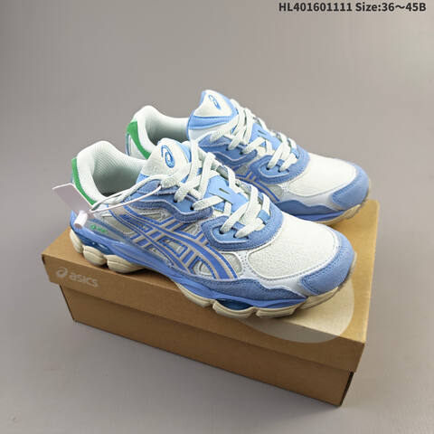 ASICS GEL-NYC Cream Blue Green Off White EU 36-45 Running Shoe Running Sneakers - Unisex (BS-69314)