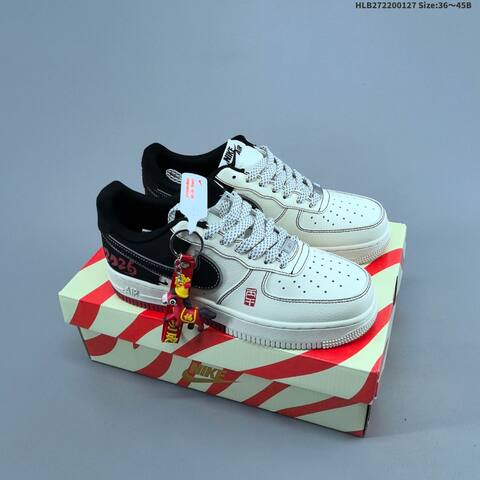 Nike Air Force 1 07 LV8 QW5288 Off White Black Red EU 36-45 Skate Shoe - Unisex (BS-61719)
