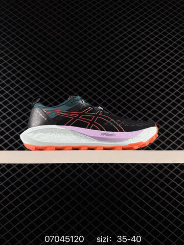 ASICS GEL TRABUCO MAX 4 Black Purple Orange Mint 35-40 Trail Shoe Trail Running Sneakers - Unisex (BS-81788)