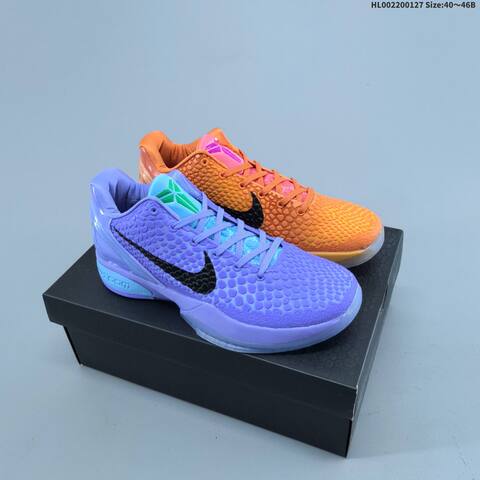 Nike Zoom Kobe 6 Protro Purple Orange Black Blue Green EU 40-46 Basketball Shoe - Men's (BS-61724)