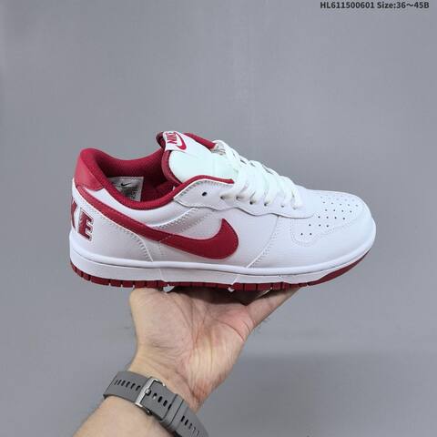 Nike Big Low 355152-150 White Red EU 36-45 Skate Shoe - Unisex (BS-60009)