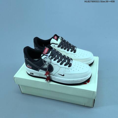 Nike Air Force 1 07 LV8 White Black Red Navy Blue EU 36-45 Sneaker - Unisex (BS-61221)