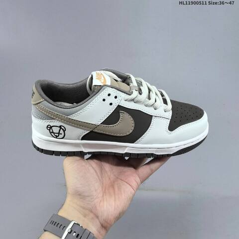 Nike SB Zoom Dunk Low White Dark Brown Khaki Grey Black EU 36-47 skate