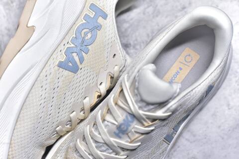 HOKA Rincon 4 White Light Blue Beige Running Shoe Running Sneakers (BS-59405)