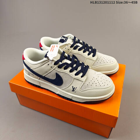 Nike SB Dunk Low Retro DIY Sail Navy Red Grey EU 36-45 Skate Shoe - Unisex (BS-63821)