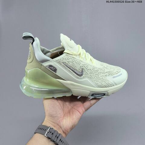 Nike Air Max 270 Premium Pale Yellow Silver Light Green EU 36-46 Running Shoe - Unisex (BS-60105)