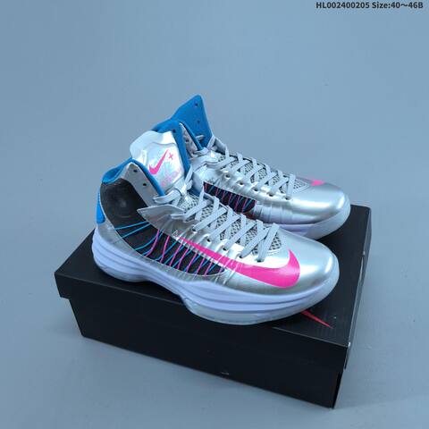 Nike Lunar Hyperdunk 2012 Silver Pink Blue White EU 40-46 Basketball Shoe - Men's (BS-61520)