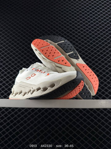 On Cloudsurfer Max White Cream Coral Black EU 36-45 Running Shoe Running Sneakers - Unisex (BS-85496)