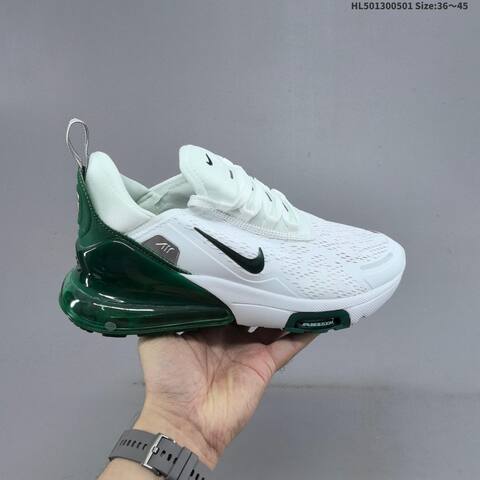 Nike Air Max 270 Flyknit White Dark Green Black Blue EU 36-45 Running Shoe - Unisex (BS-60555)