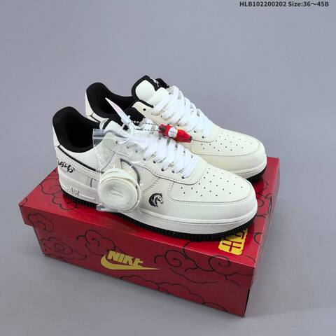 Nike Air Force 1 Off White Black Red EU 36-45 Sneaker - Unisex (BS-61586)