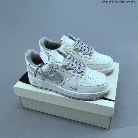 Nike Air Force 1 07 Off White Burgundy Grey EU 36 45 Sneaker EU 36-45 - Unisex (BS-61353)