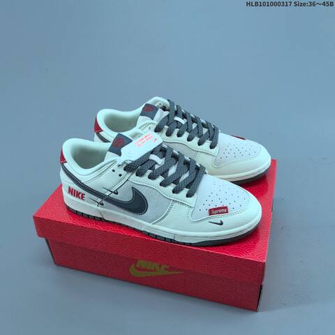 Nike Dunk SB Low Off White Dark Grey Red EU 36-45 Skate Shoe - Unisex (BS-61286)
