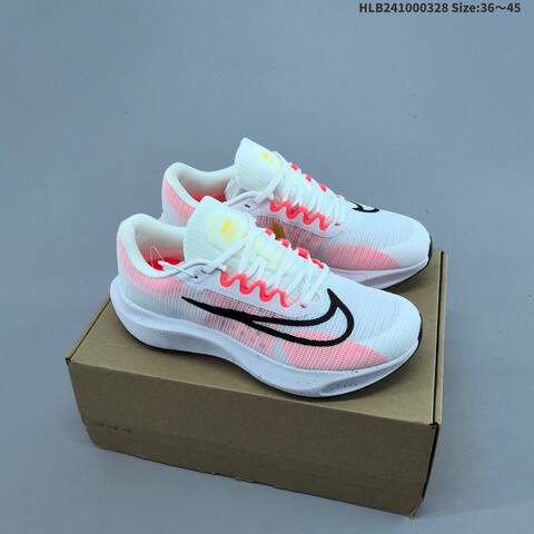 Nike Zoom Fly 5 Flyknit White Black Neon Pink Neon Green Blue EU 36-45 Running Shoe - Unisex (BS-61074)