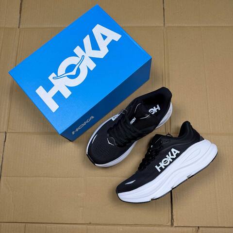 HOKA Bondi 9 Black White Running Shoe Running Sneakers (BS-86902)