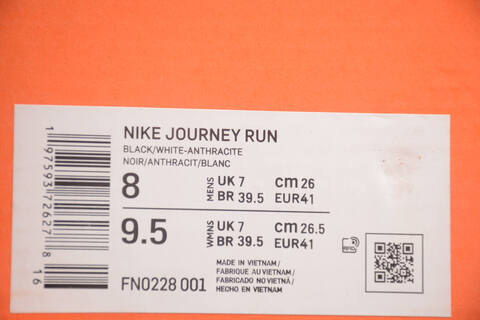 Nike Journey Run FN0228 001 Black White Anthracite EU 36-45 Running Shoe - Unisex (BS-59433)