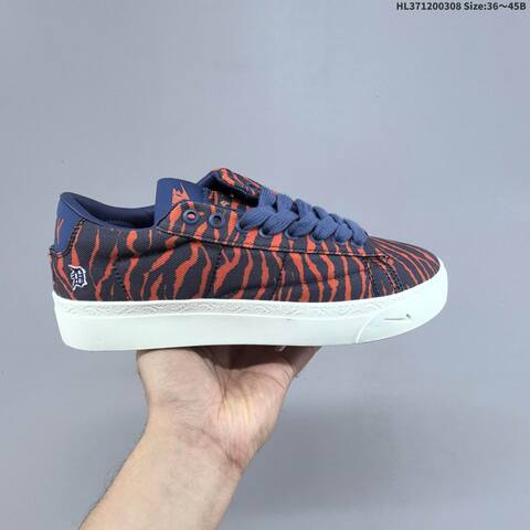 Nike Blazer Low Devin Booker Detroit Tigers Navy Orange White EU 36-45 Skate Shoe - Unisex (BS-61435)