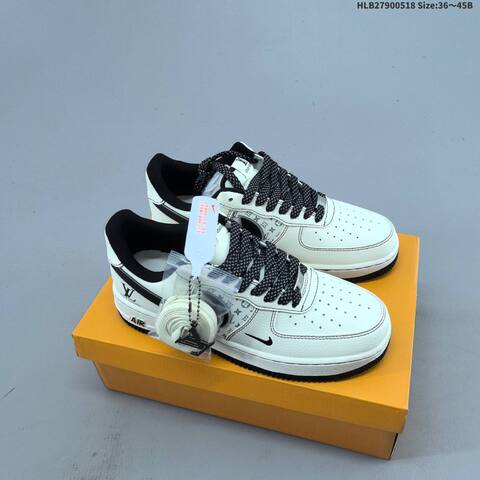 Nike Air Force 1 07 Low Off White Black Grey EU 36-45 Sneaker - Unisex (BS-60285)