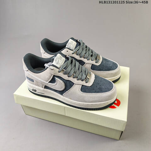 Nike Air Force 1 Low Light Grey Dark Grey White EU 36-45 Sneaker - Unisex (BS-63074)