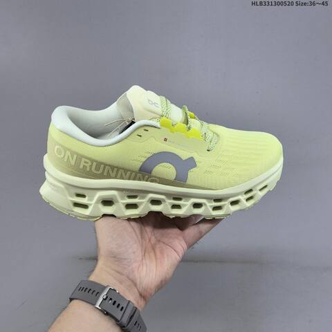On Cloudmonster 3 Hyper Grey Black Lime White EU 36-45 Running Shoe Running Sneakers - Unisex (BS-69541)