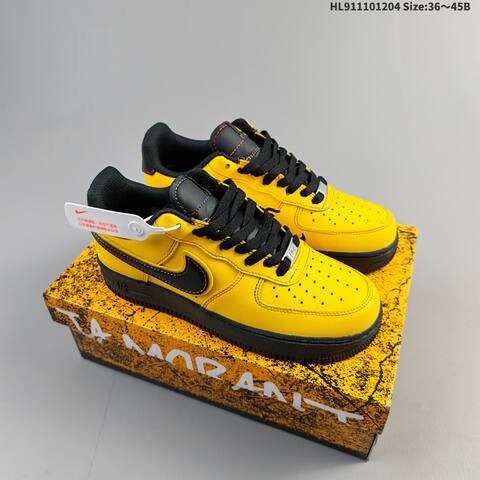 Nike Air Force 1 07 Yellow Black Dark Green EU 36 45 Skate Shoe EU 36-45 - Unisex (BS-62841)