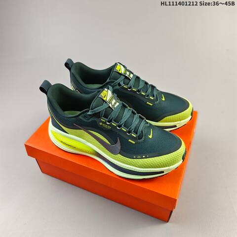 Nike Vomero 18 GTX ReactX Air Zoom Dark Green Neon Yellow Light Green EU 36-45 Running Shoe - Unisex (BS-62741)