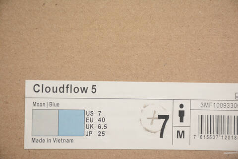 On Running Cloudflow 5 Grey Light Blue Dark Grey US 7 EU 40 UK 6 5 JP 25 Running Shoe Running Sneakers - Men's (BS-59848)