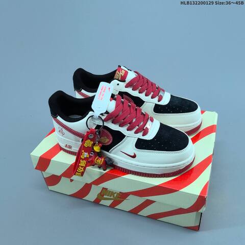 Nike Air Force 1 07 LV8 White Black Red Orange EU 36-45 Sneaker - Unisex (BS-61664)