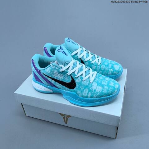 Nike Kobe 6 Year Of The Horse Light Blue Purple Black White EU 38-46 Basketball Shoe - Unisex (BS-61654)