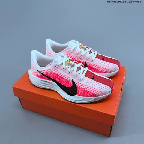 Nike Air Zoom Pegasus Plus Flyknit White Pink Red Black EU 36-46 Running Shoe - Unisex (BS-61690)