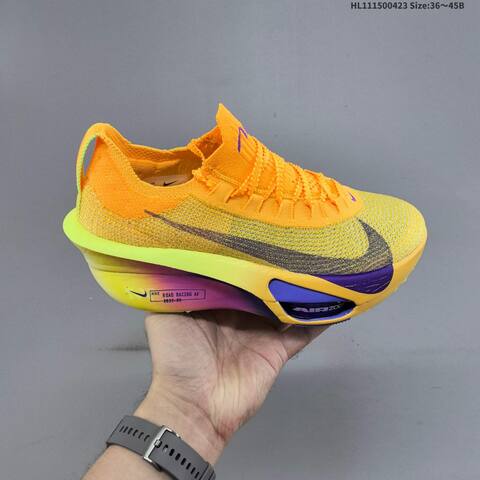Nike Air Zoom Alphafly Next 3 Prototype Orange Yellow Neon Green Purple EU 36-45 Running Shoe - Unisex (BS-60571)