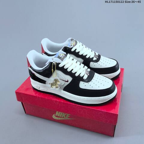 Nike Air Force 1 07 Low White Black Red EU 36-45 Sneaker - Unisex (BS-61831)